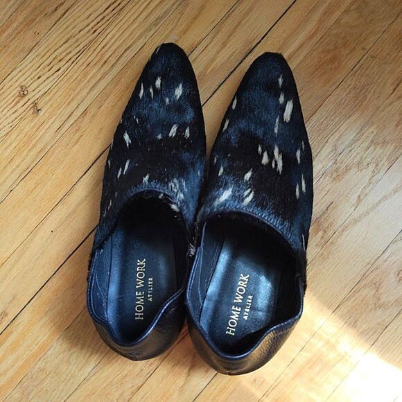 Home Work Atelier Handmade Ankle Boots Leather Pony Calf Hair Booties Western 5 - Picture 6 of 12